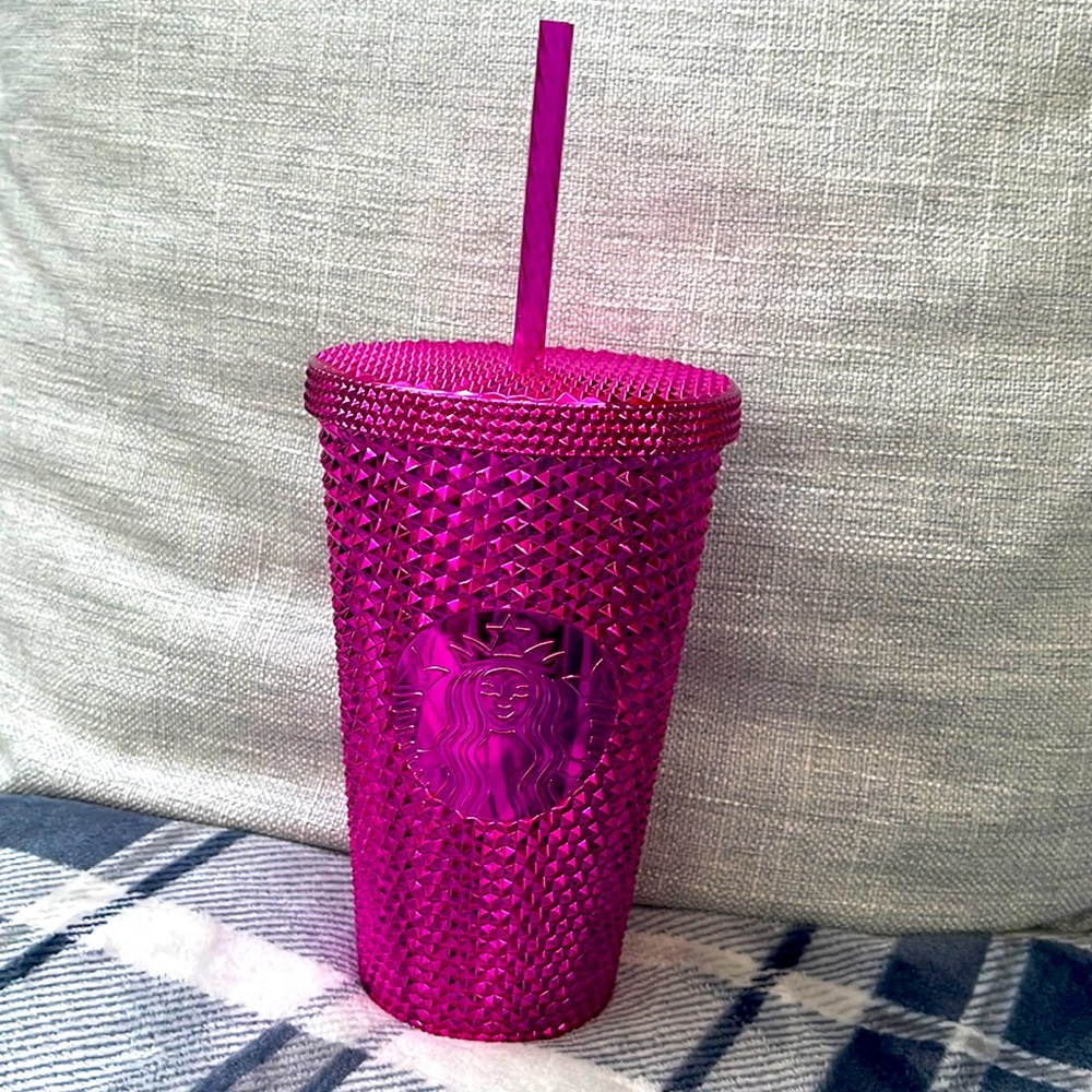 STARBUCKS Metallic Pink Studded Grande Cup